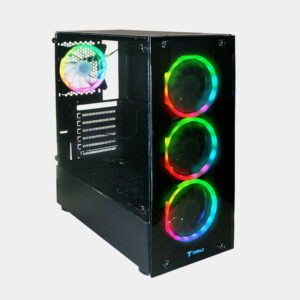 Case Gamer TX-335N + FANs RGB + Vidrio Templado
