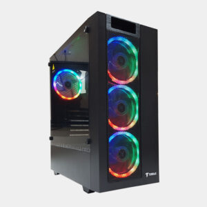 Case Gamer TX-8015 Black FAN RGB + Panel lateral vidrio templado