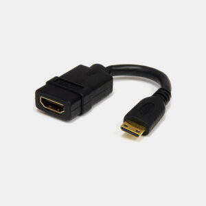Conector miniHDMI macho a HDMI hembra