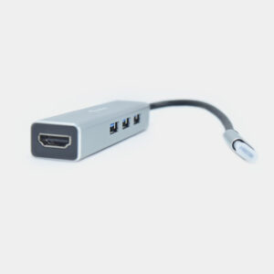 Adaptador Multipuerto TX-HUB30HDM USB Tipo C a 3 USB 3.0 + HDMI 4K Silver
